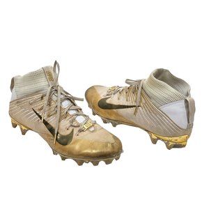 Nike Sz 12 Vapor Untouchable 2 LE Super Bowl Edition 50‎ White/Gold 822293-107